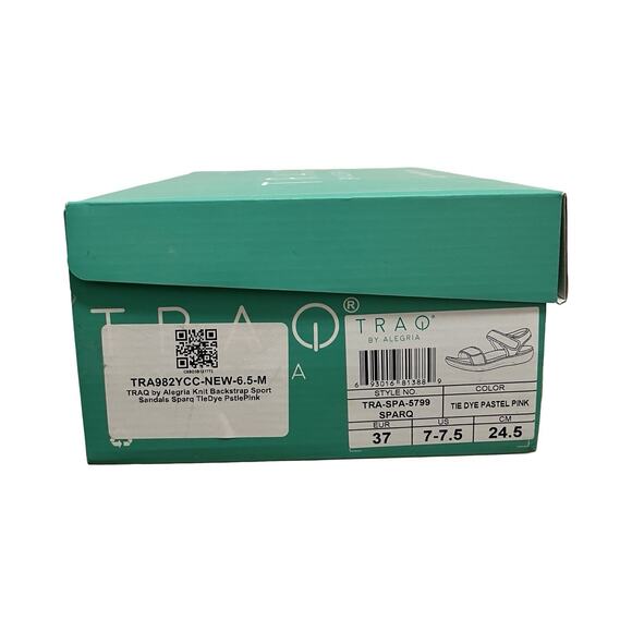 TRAQ by Alegria Baby Bloomer Strappy Sandals Womens US 7-7.5 EU 37 Pink NIB - Picture 8 of 8